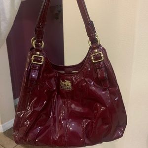 Maroon coach bag